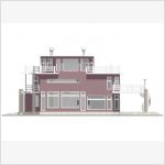 Проект загородного особняка (фасад Б-А)