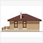 Проект загородного дома (фасад А-Б)